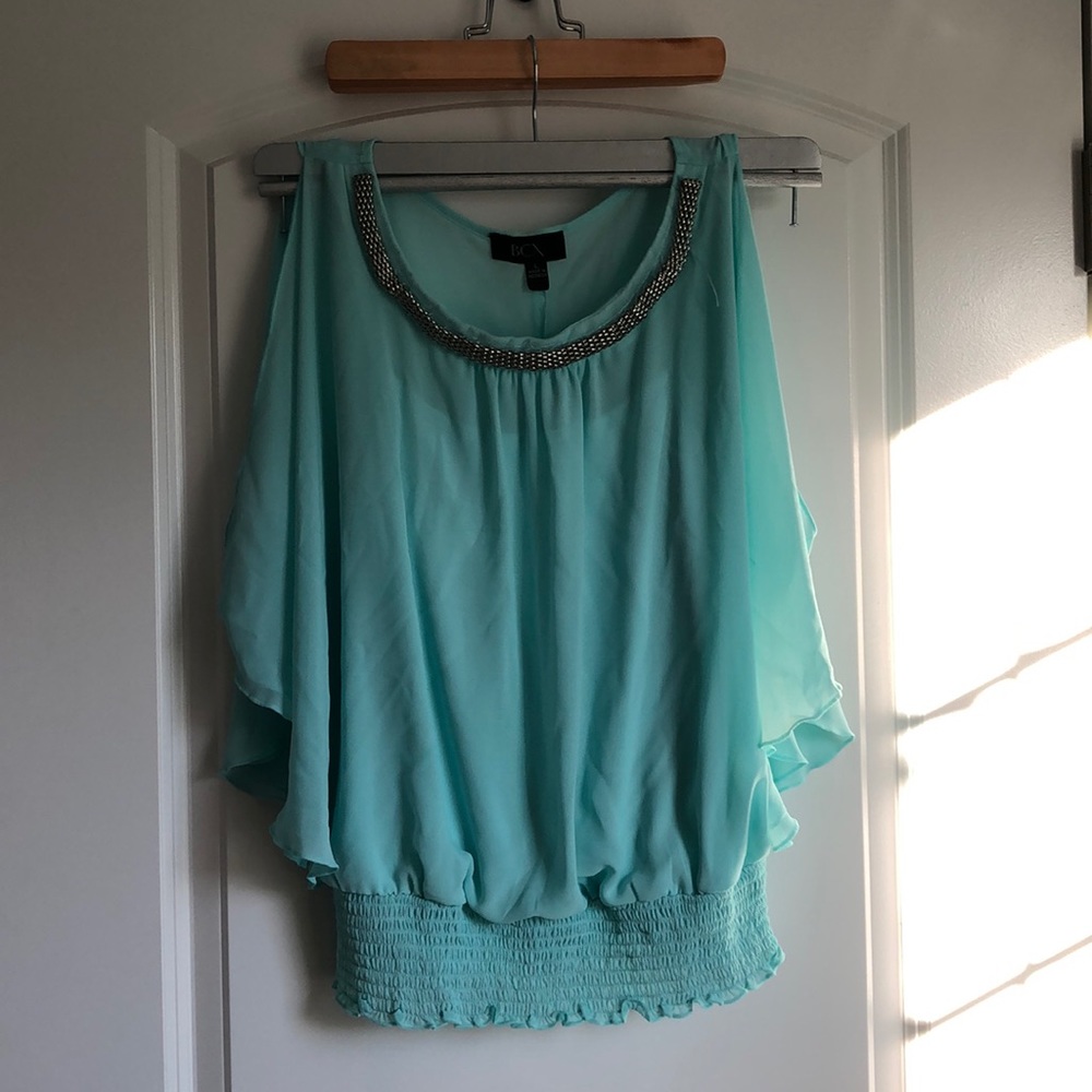 Teal blouse